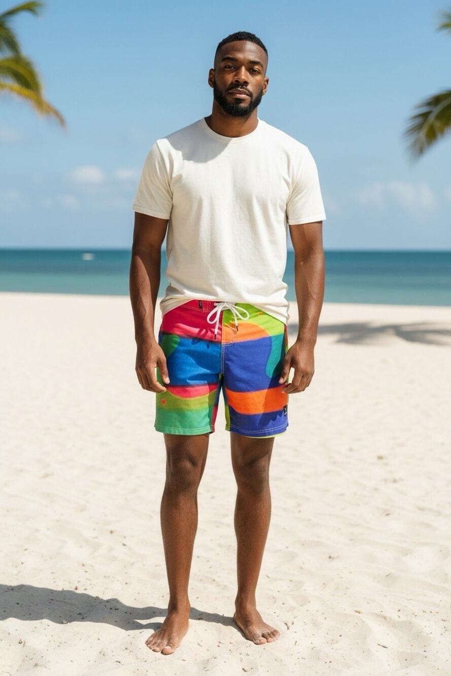 Lost Resinworks Board Shorts Swim Surf Trunks Mens Size 36 Geometric Drawstring